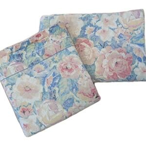 COLLIER CAMPBELL Queen Evening Rose Victorian Plum Sheet Set Fitted & Flat Sheet